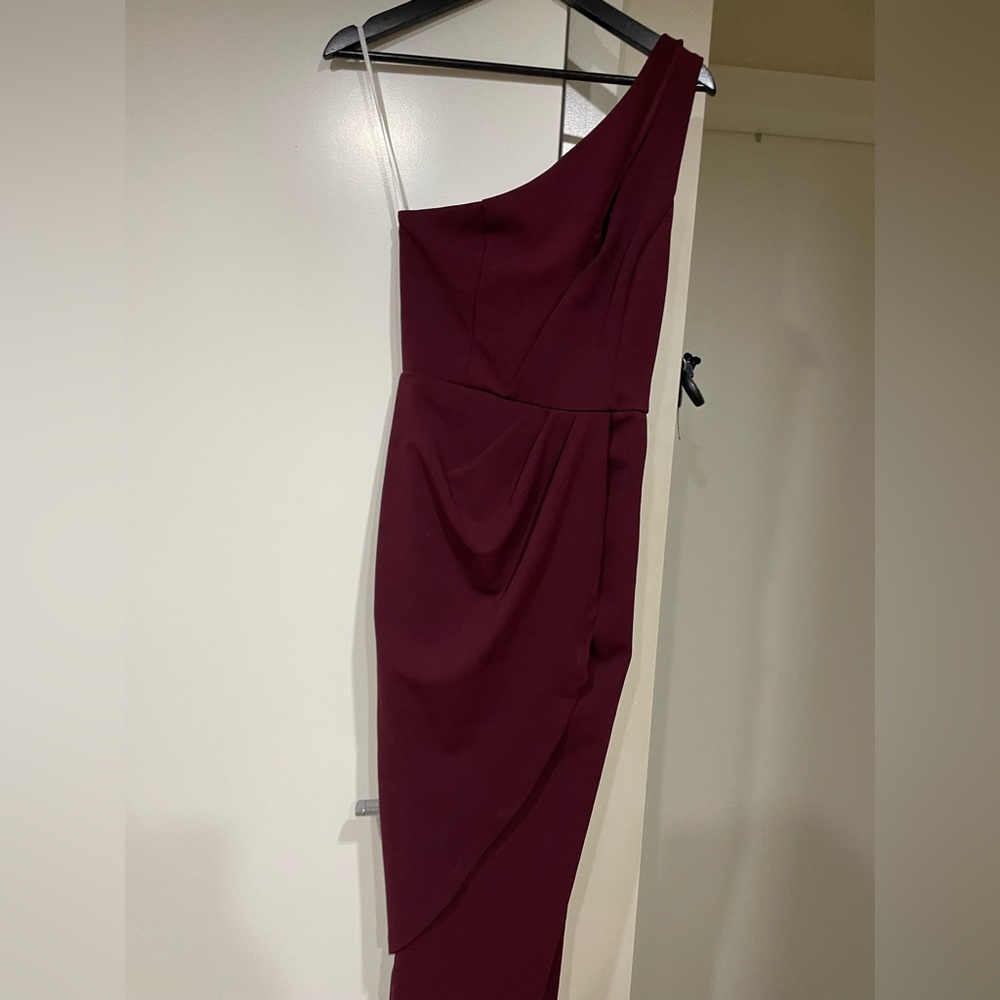 Burgundy midi dress